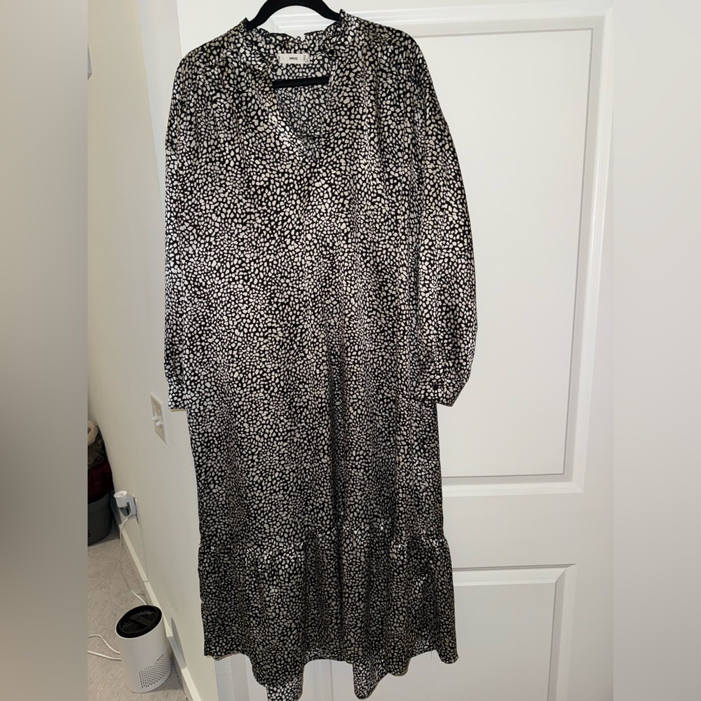 MANGO black and white maxi dress